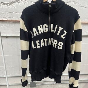 Langlitz Leathers Black and Cream Men's Sweater
